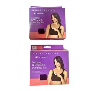 NEW Kindred Bravely Lansinoh Nursing and Wearable Pumping Bra BUNDLE Size M/L
